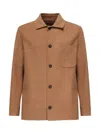 Eleventy Button-fastening Patch-pocket Jacket In Brown