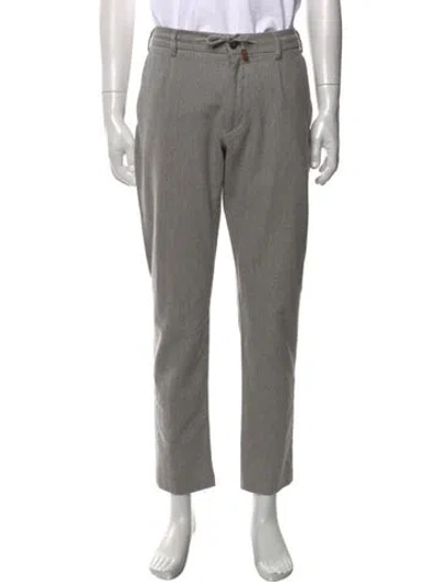 Pre-owned Eleventy Wool Pants In Gray