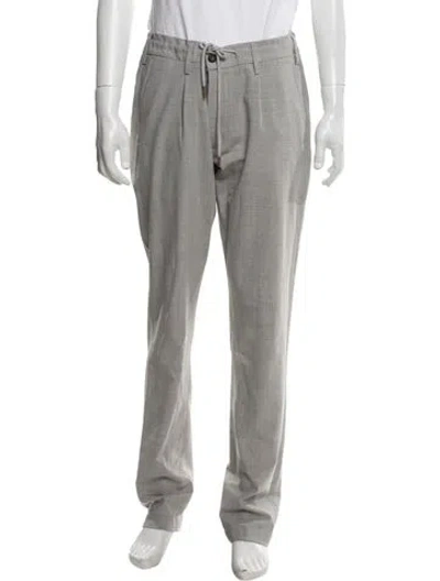 Pre-owned Eleventy Wool Pants In Grey