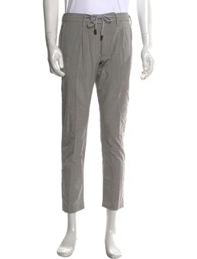 Pre-owned Eleventy Wool Pants In Grey