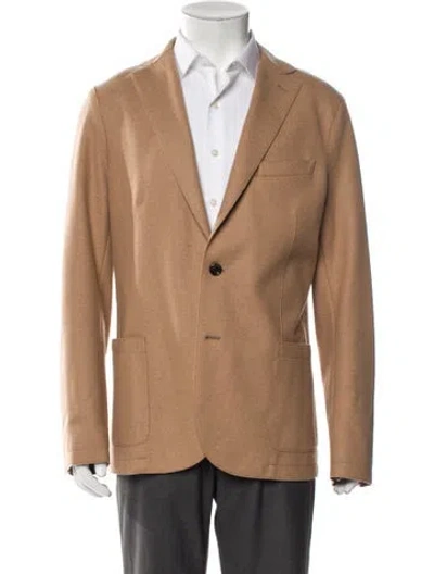 Pre-owned Eleventy Wool Peacoat In Brown