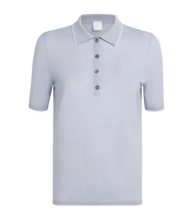Eleventy Wool Polo Sweater In Blue