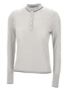 Eleventy Long-sleeved Polo Shirt In Gray