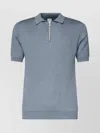 Eleventy Wool Polo Zip Collar