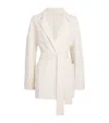 Eleventy Wool Reversible Wrap Coat In White
