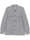 Eleventy Cashmere Knitted Overshirt In Gray
