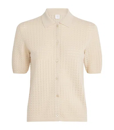 Eleventy Wool Short-sleeve Shirt In Neutral