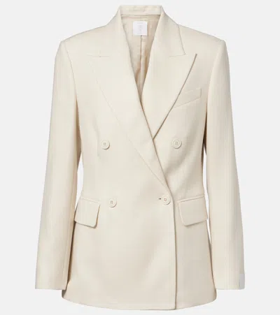 Eleventy Wool, Silk And Linen-blend Blazer In White