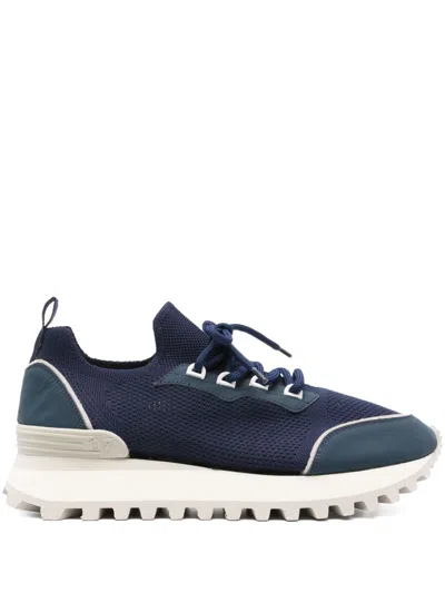 Eleventy Wool Sneakers In Blue