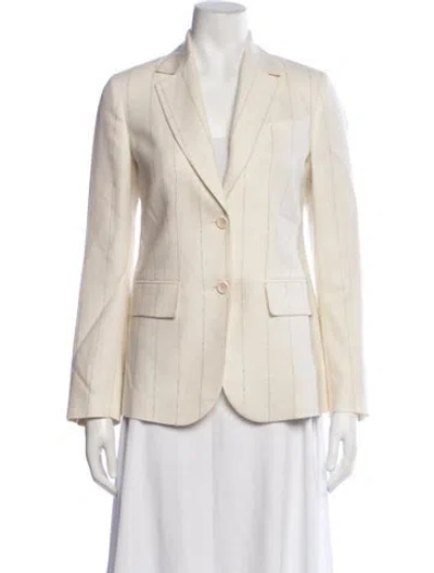 Pre-owned Eleventy Wool Striped Blazer In Neutrals
