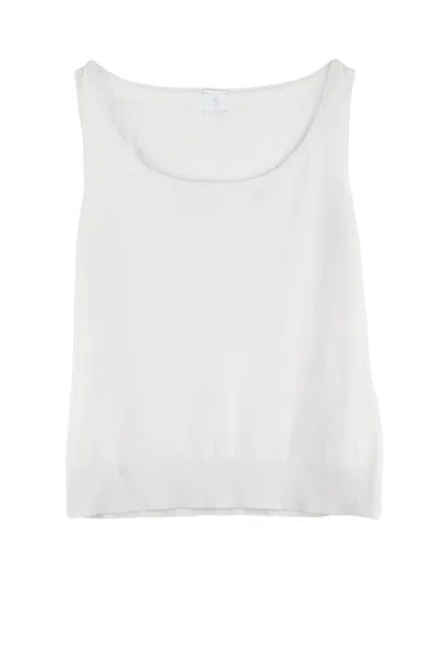 Eleventy Wool Top - Sand In White