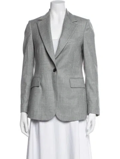 Pre-owned Eleventy Wool Tweed Pattern Blazer In Grey