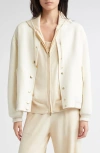 Eleventy Wool Varsity Jacket In Neutral