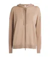 Eleventy Wool Zip Hoodie In Brown