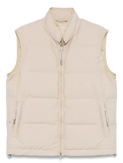 Eleventy Wool-blend Padded Gilet In Neutral