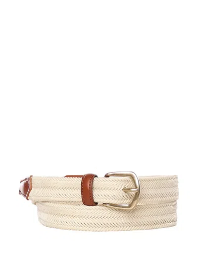 Eleventy Woven Belt In Neutral
