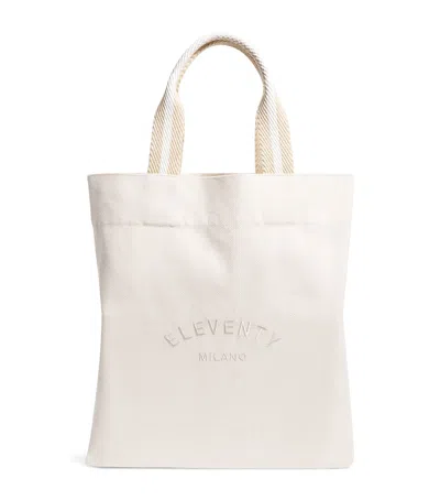 Eleventy X Harrods Canvas Embroidered Tote Bag