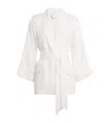 Eleventy X Harrods Linen Belted Blazer In White