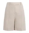 Eleventy X Harrods Linen Bermuda Shorts In White