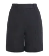 Eleventy X Harrods Linen Bermuda Shorts In Black