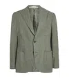 Eleventy X Harrods Linen Blazer In Green