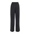 Eleventy X Harrods Linen Elasticated Palazzo Trousers In Blue