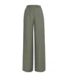 Eleventy X Harrods Linen Elasticated Palazzo Trousers In Gray