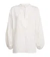 Eleventy X Harrods Linen Floral-embroidered Blouse In White