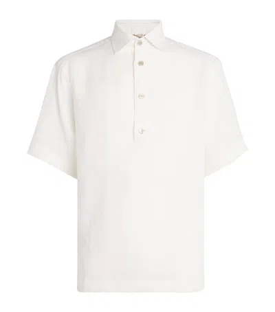 Eleventy X Harrods Linen Polo Shirt