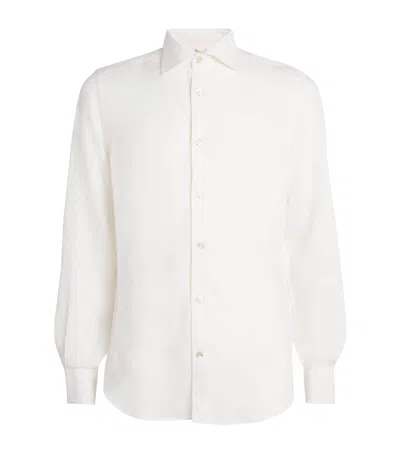 Eleventy X Harrods Linen Shirt In White