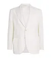 Eleventy X Harrods Linen Single-breasted Blazer In White