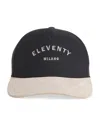Eleventy X Harrods Suede-trimmed Linen Baseball Cap