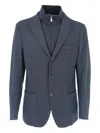 Eleventy Zip Buttons Blazer In Blue