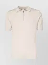 Eleventy Zip Collar Polo Textured Fabric