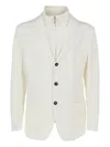 Eleventy Zip-detail Buttoned Blazer In White