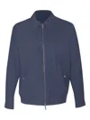Eleventy Zip-fastening Bomber Jacket In Blue