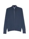Eleventy Zip-front Cardigan In Blue