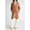 Eleventy Zip Front Wool Coat In Brown