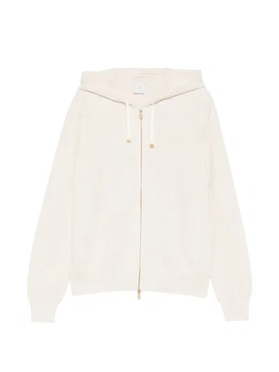 Eleventy Zip Hoodie Hoodie In White