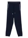 Eleventy Zip-pocket Drawstring Track Pants In Blue