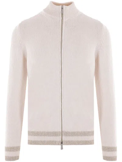 Eleventy Zip-up Cardigan In 中性色