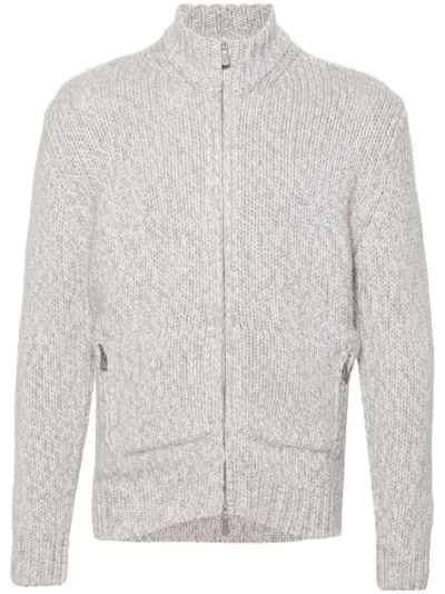 Eleventy Cardigan Mit Reissverschluss In Grau