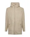 Eleventy Zip-up Hooded Jacket In Neutral
