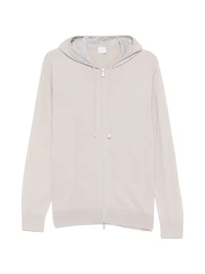 Eleventy Zip-up Hoodie In Green