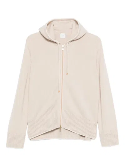 Eleventy Zip-up Hoodie In Neutral