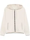 Eleventy Zip-up Hoodie In Neutrals