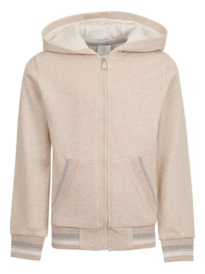 Eleventy Kids' Zip-up Hoodie In Neutral