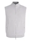 Eleventy Zip-up Sleeveless Gilet In Gray