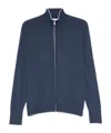 Eleventy Zip-front Cardigan In Blue