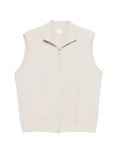 Eleventy Zipped Gilet In Neutral